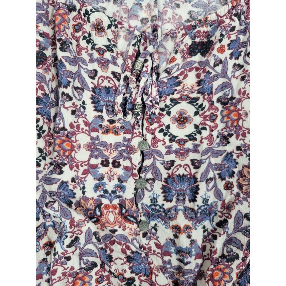 American Eagle Paisley Live Your Life Bohemian Style Floral Romper Womens XS - Picture 5 of 12